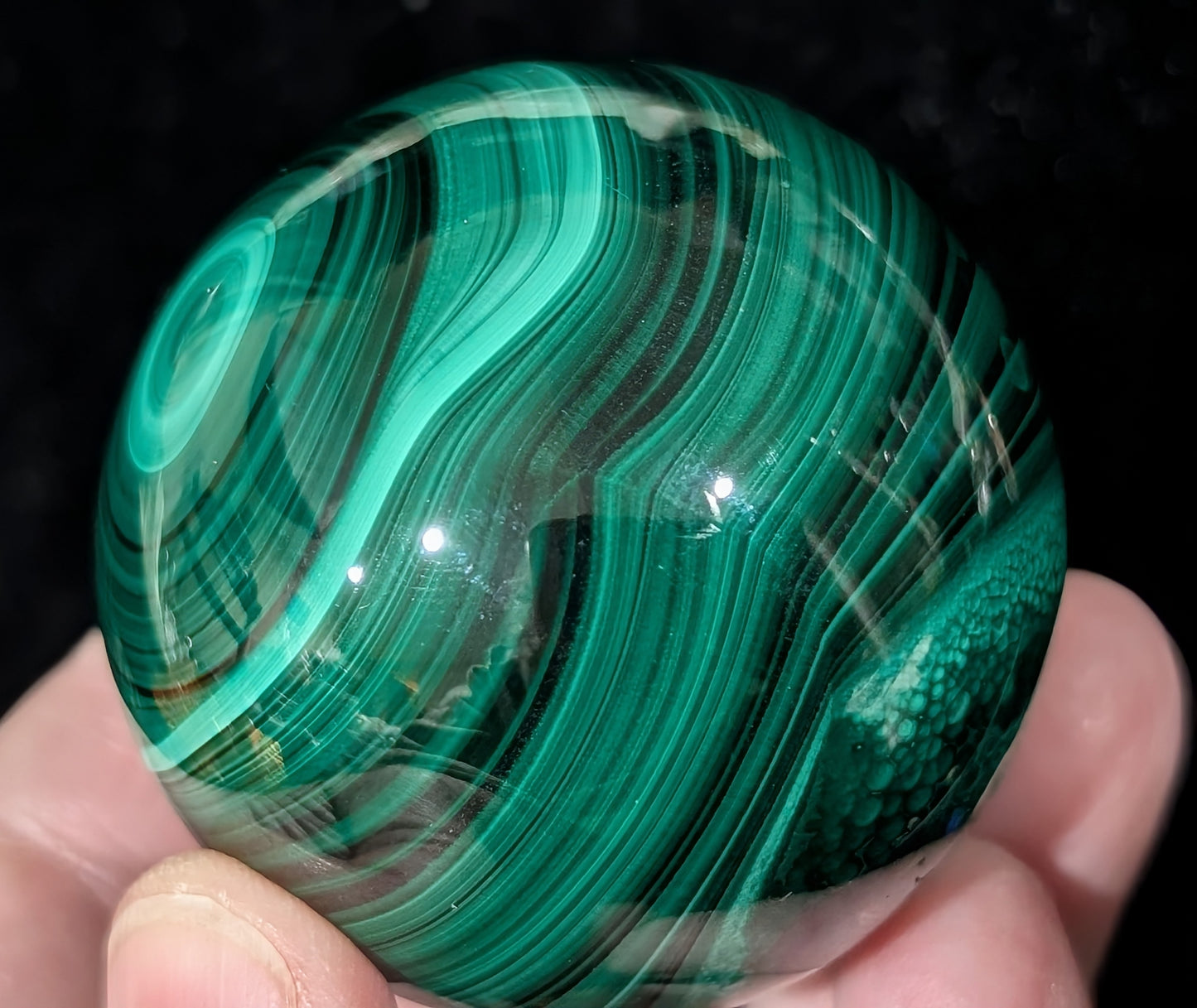 Green Malachite Sphere