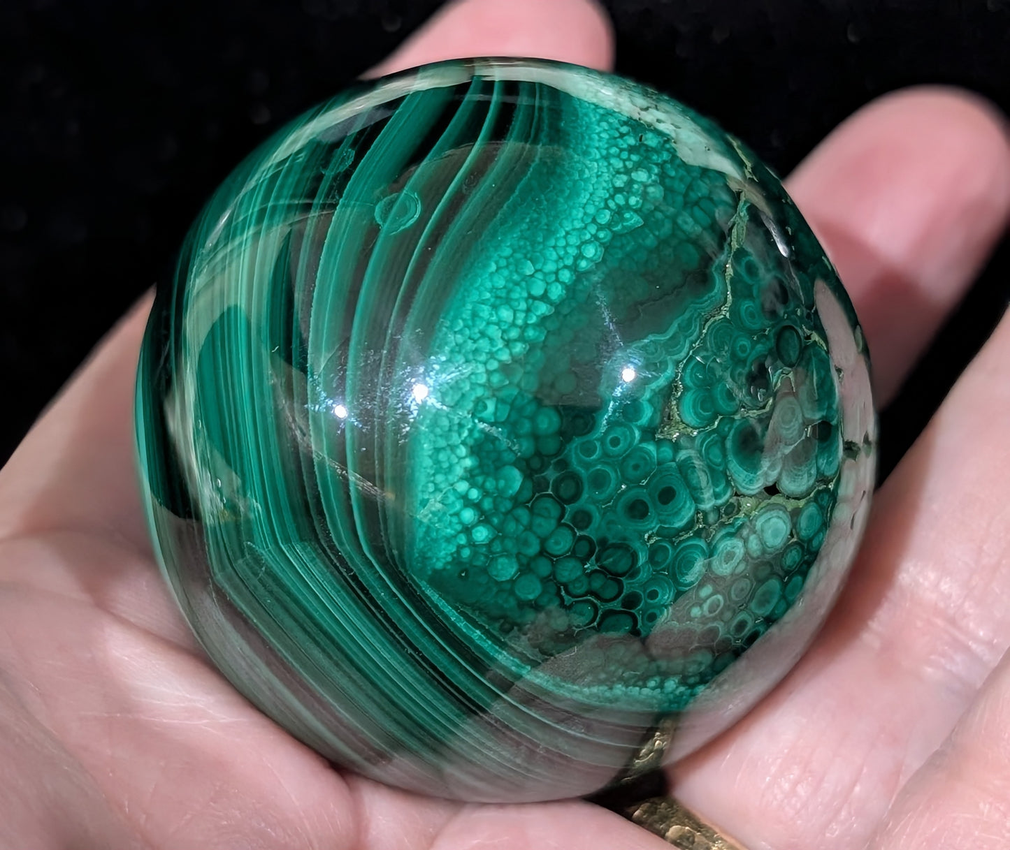 Green Malachite Sphere