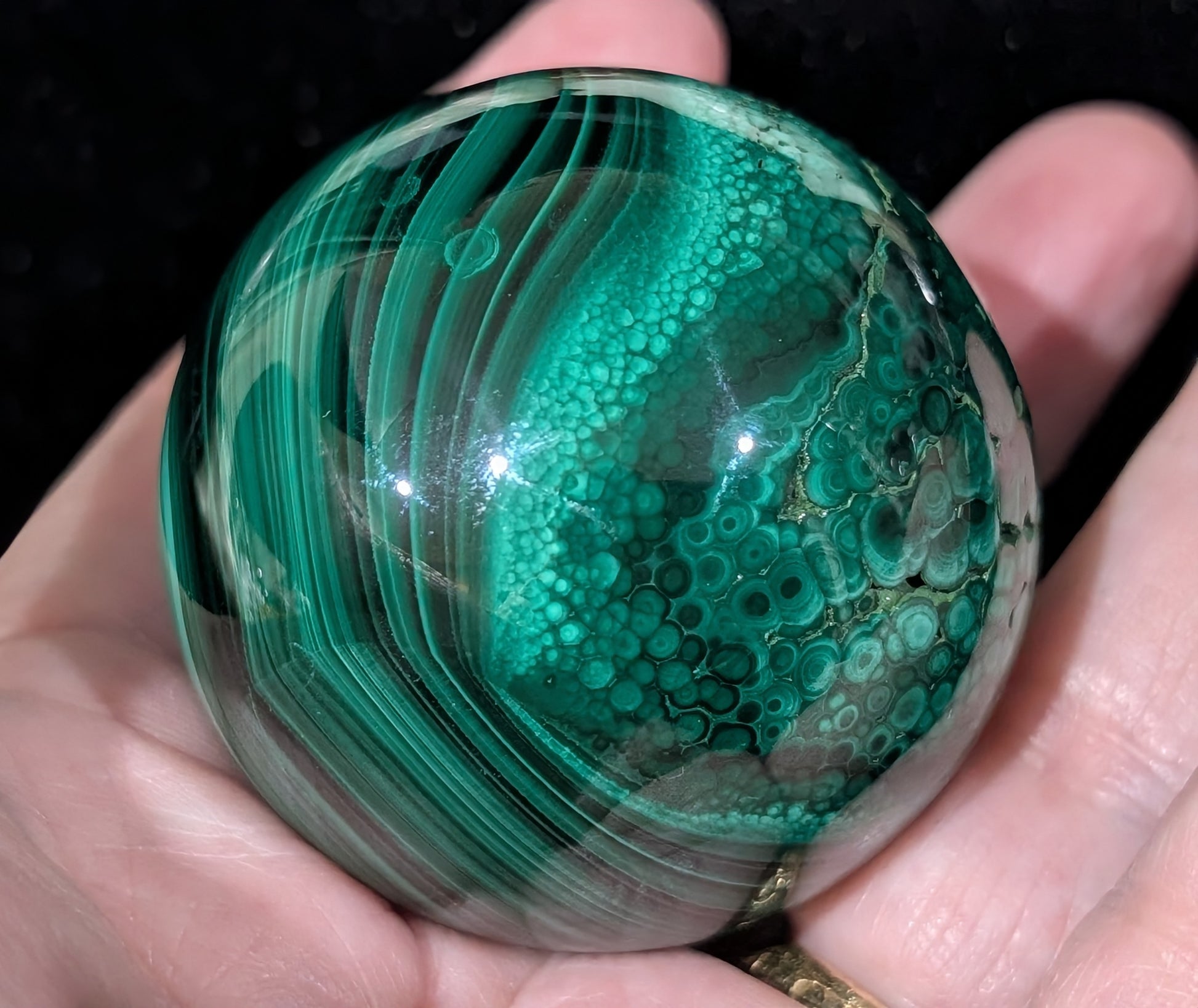 Green Malachite Sphere
