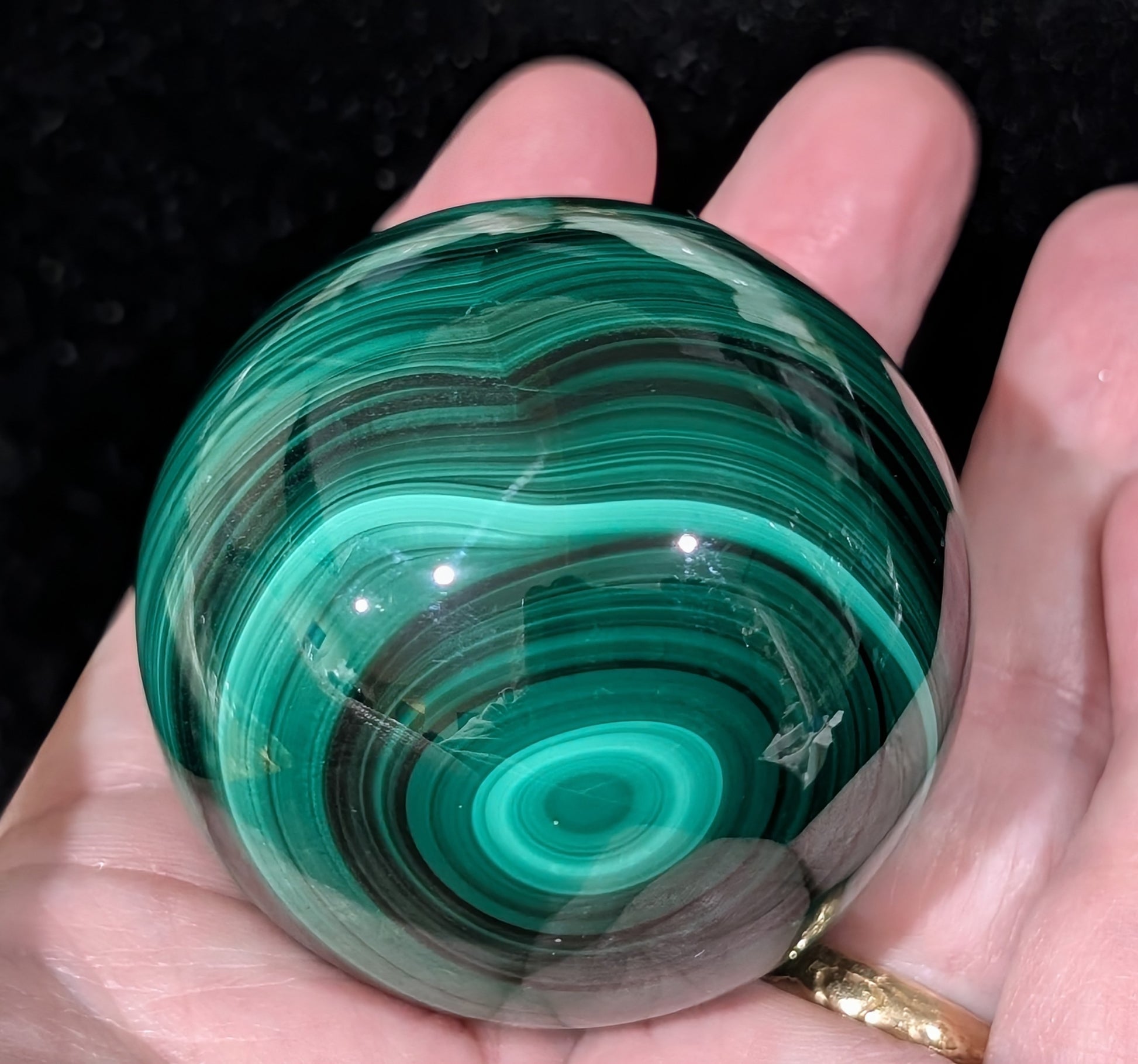 Green Malachite Sphere
