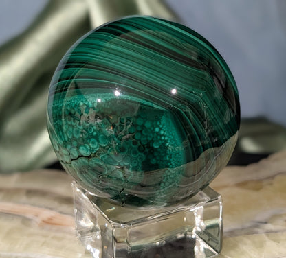 Green Malachite Sphere