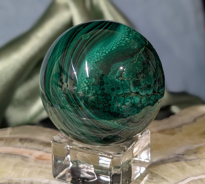 Green Malachite Sphere