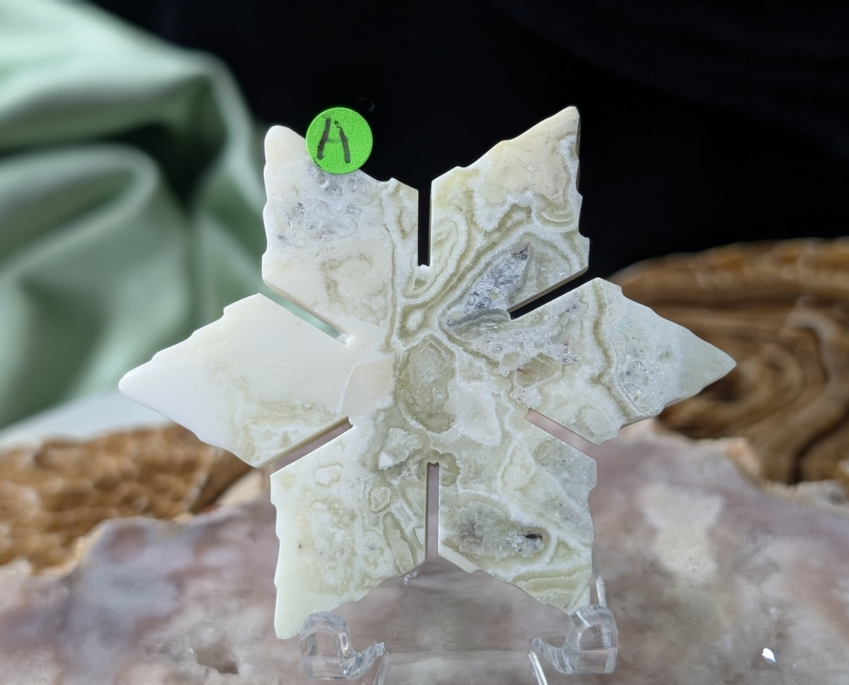 Green Maligano Jasper Snowflake