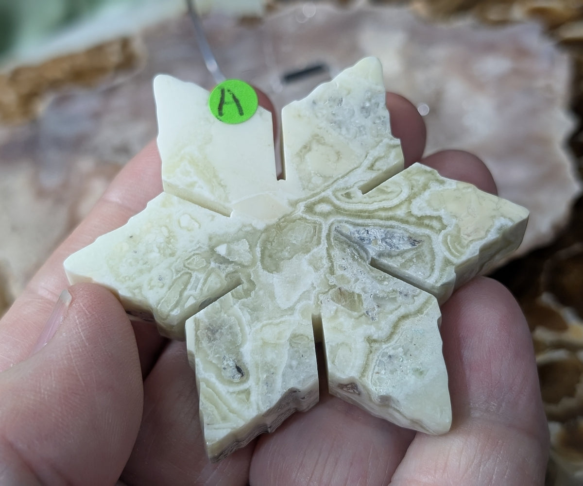 Green Maligano Jasper Snowflake
