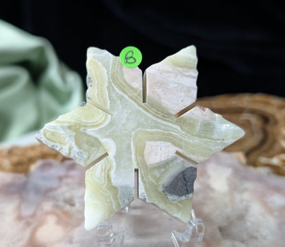 Green Maligano Jasper Snowflake