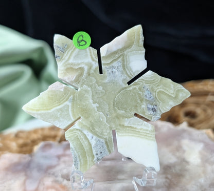 Green Maligano Jasper Snowflake