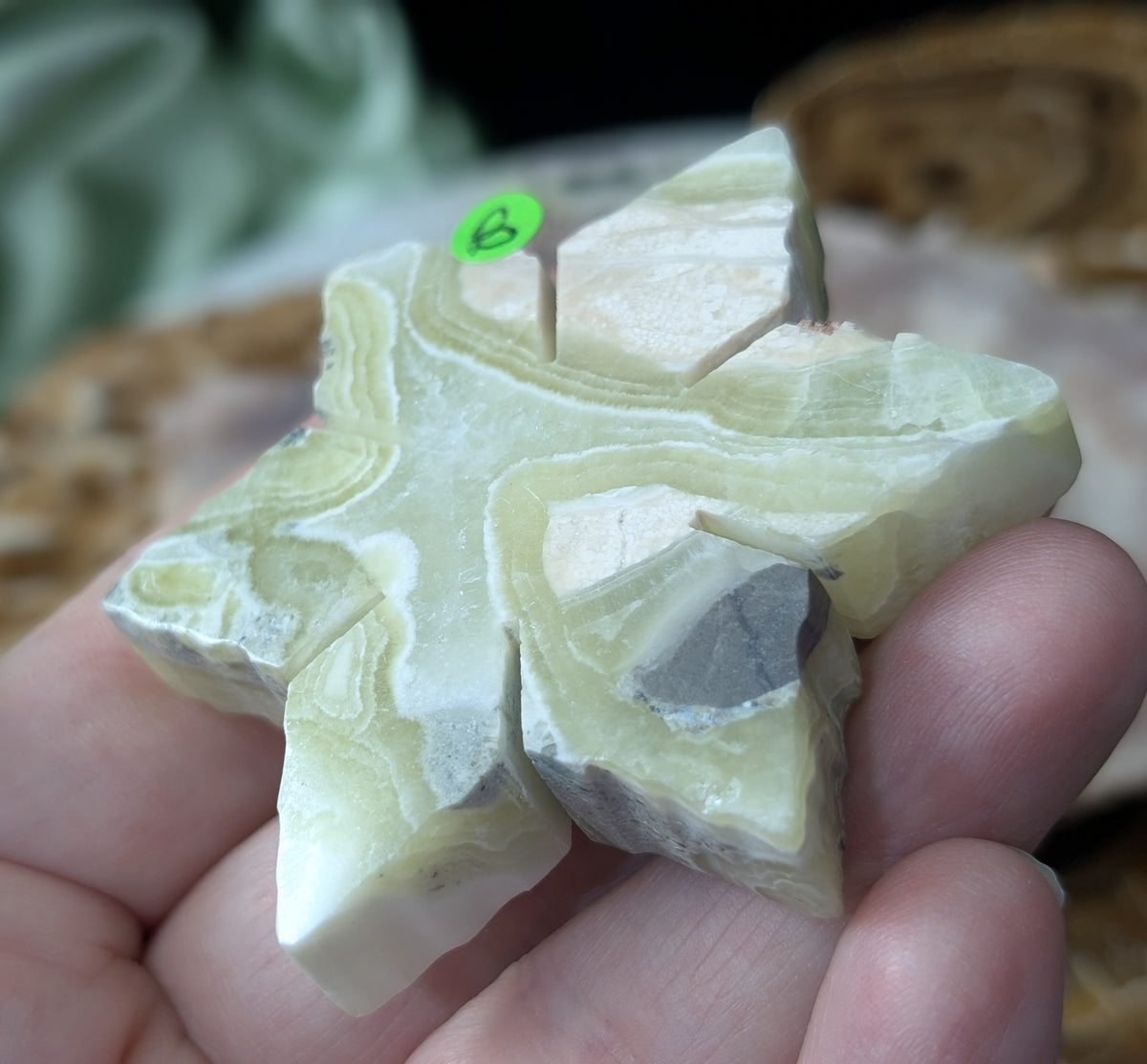 Green Maligano Jasper Snowflake