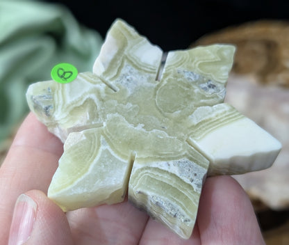 Green Maligano Jasper Snowflake