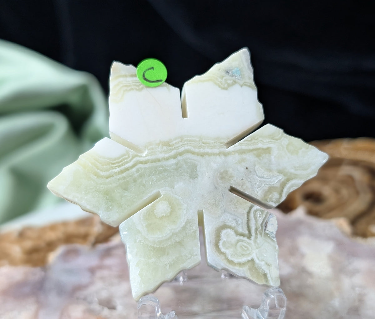 Green Maligano Jasper Snowflake