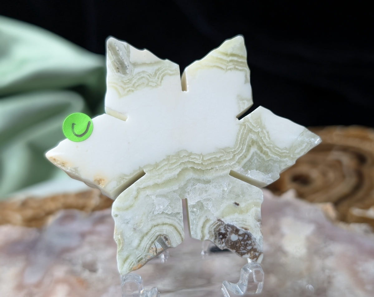 Green Maligano Jasper Snowflake