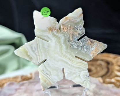 Green Maligano Jasper Snowflake