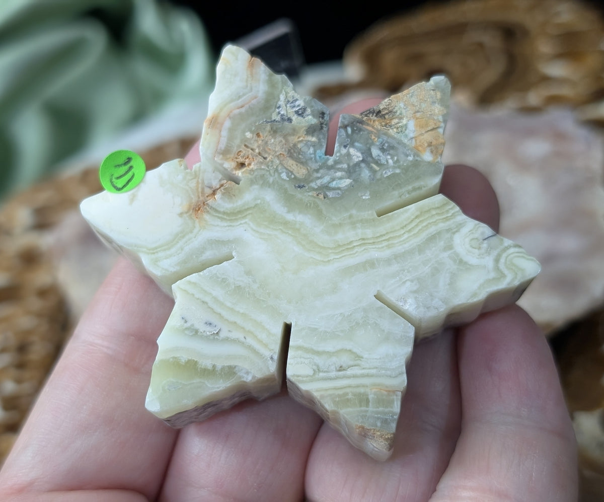 Green Maligano Jasper Snowflake