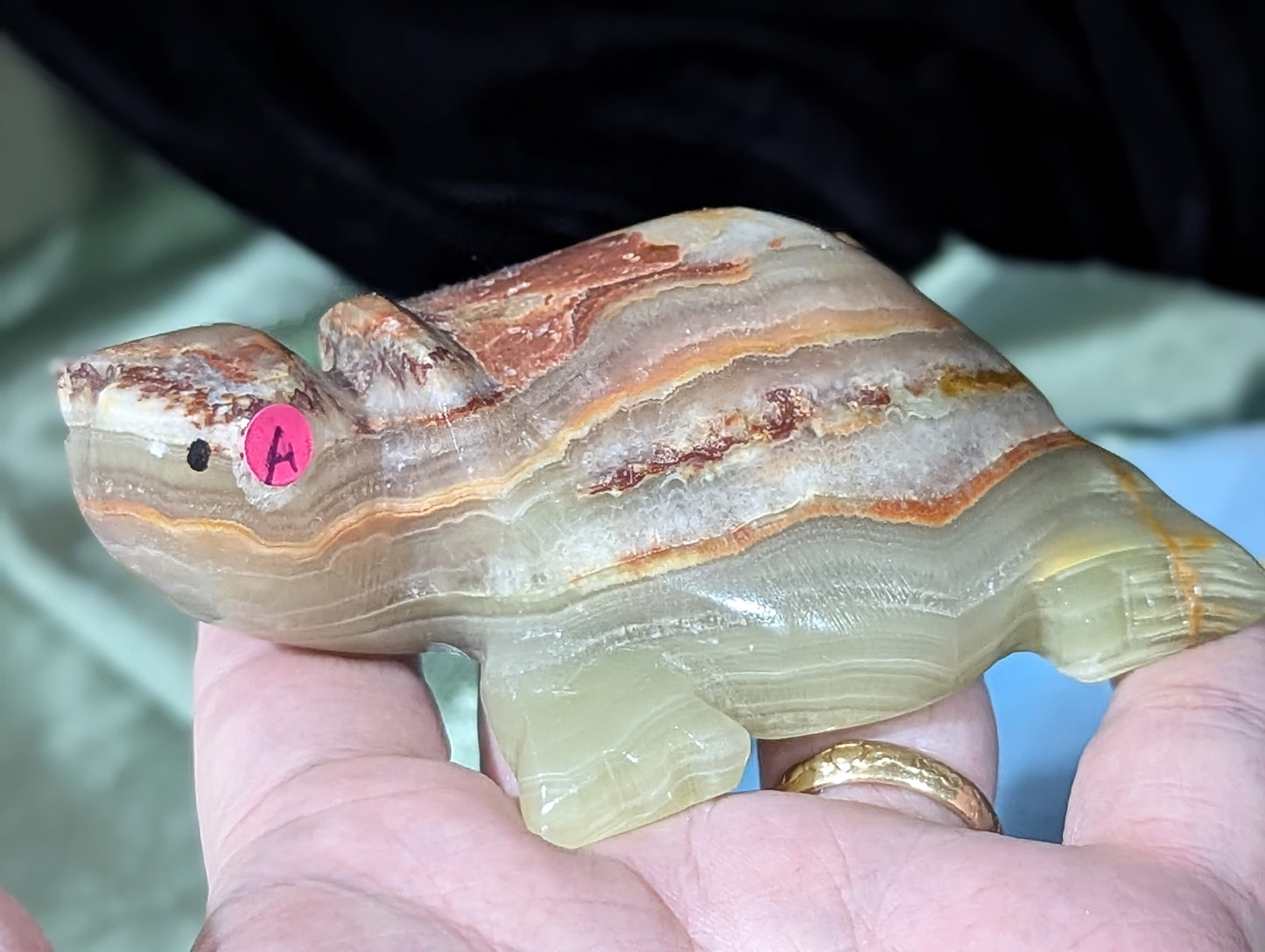 Green Onyx Turtle Figurine