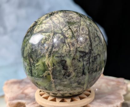 Green Serpentine Sphere