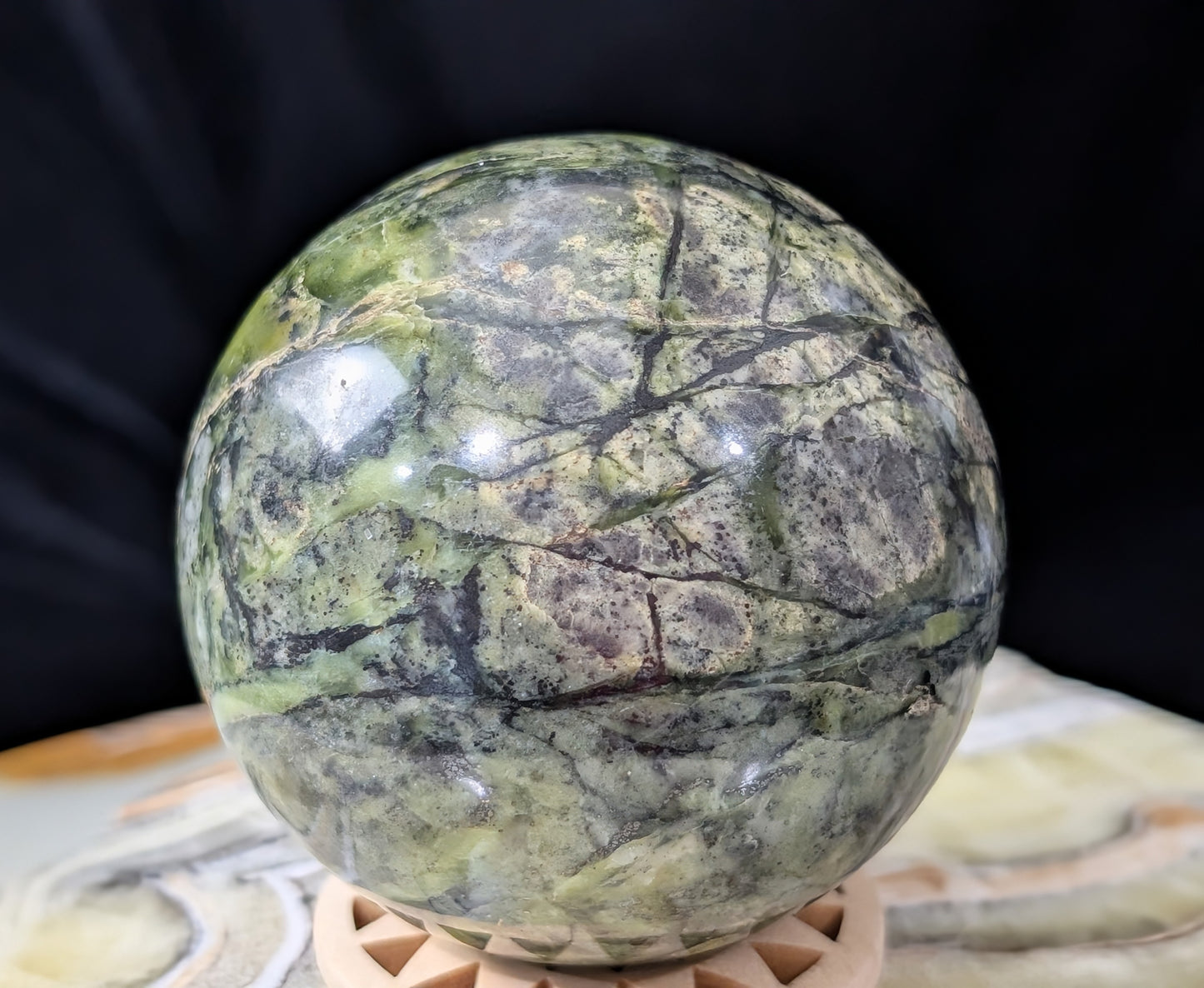 Green Serpentine Sphere