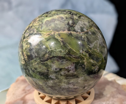 Green Serpentine Sphere