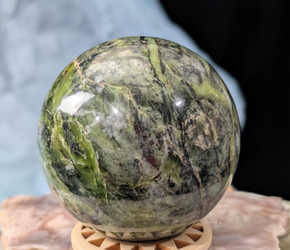 Green Serpentine Sphere