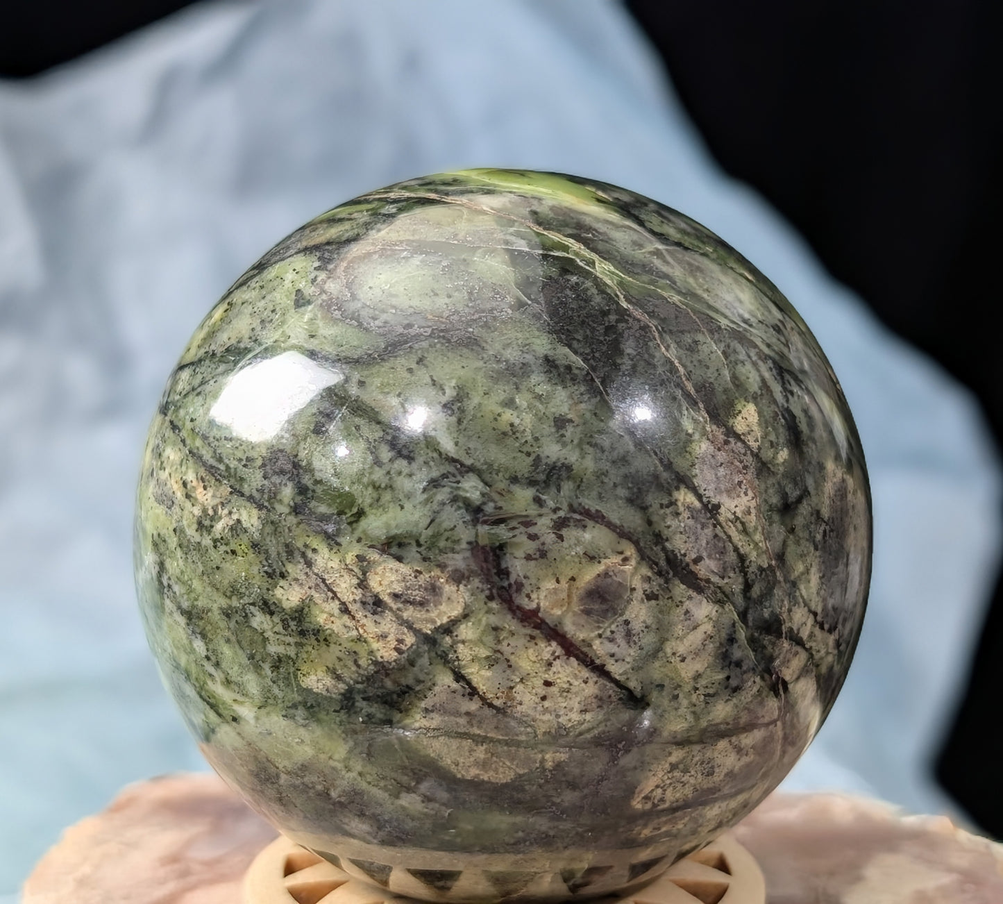 Green Serpentine Sphere