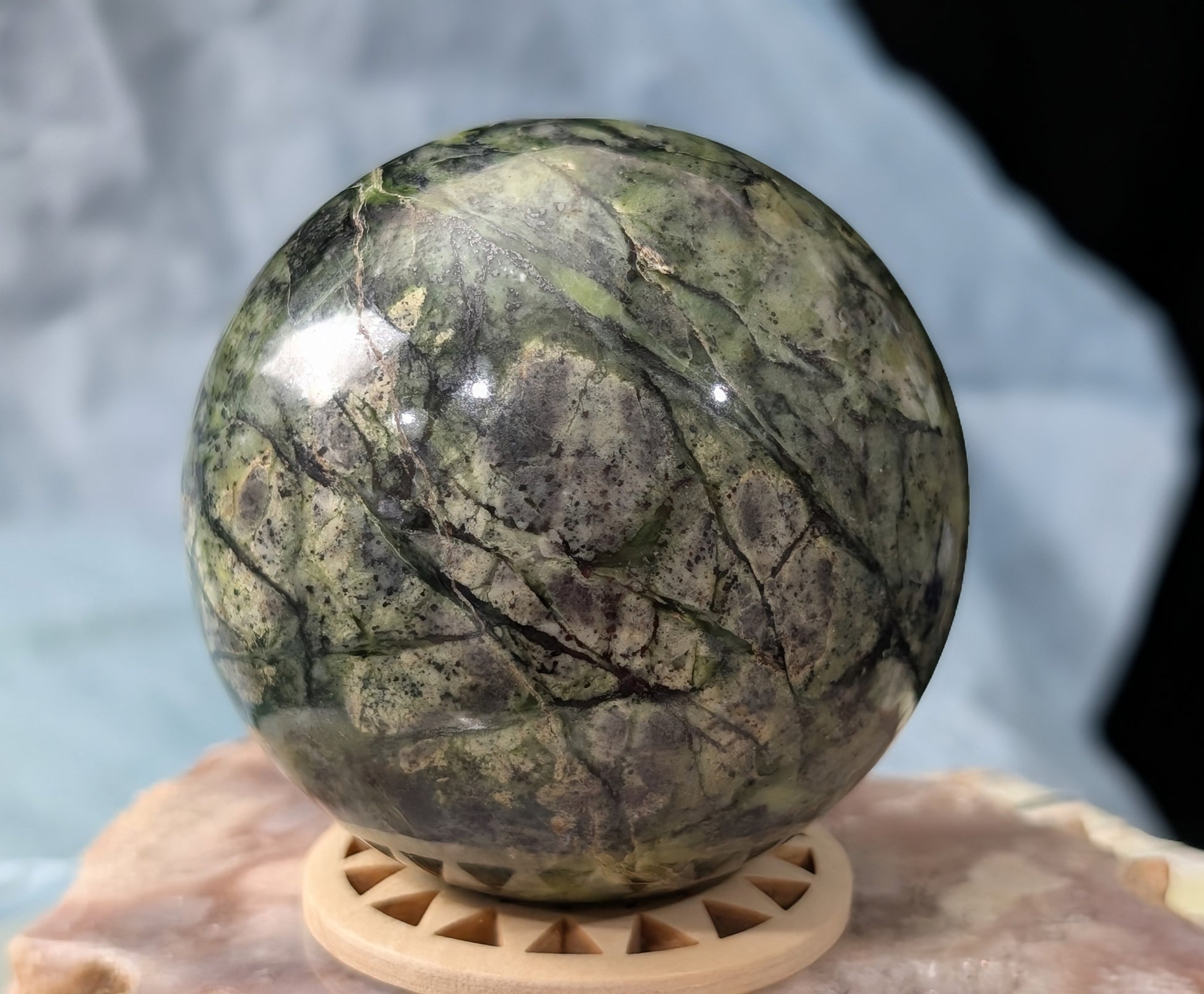 Green Serpentine Sphere