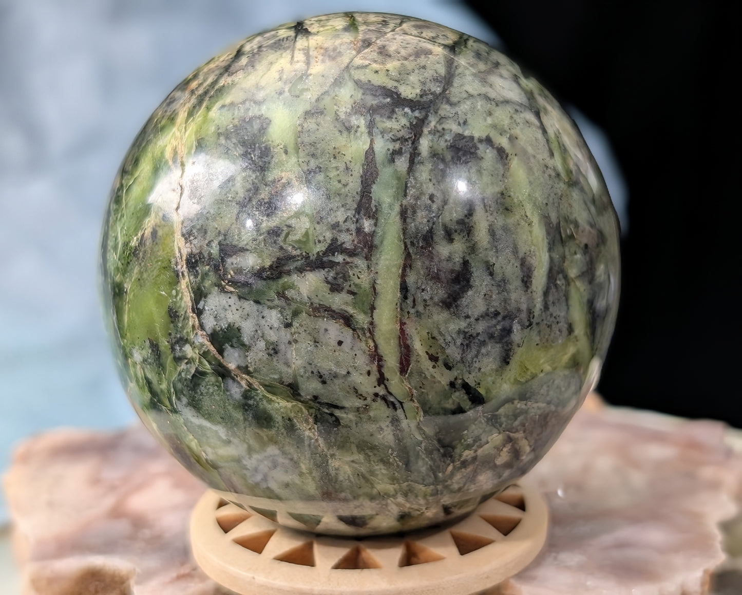 Green Serpentine Sphere