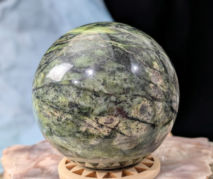 Green Serpentine Sphere