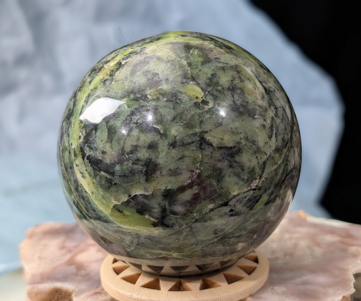 Green Serpentine Sphere