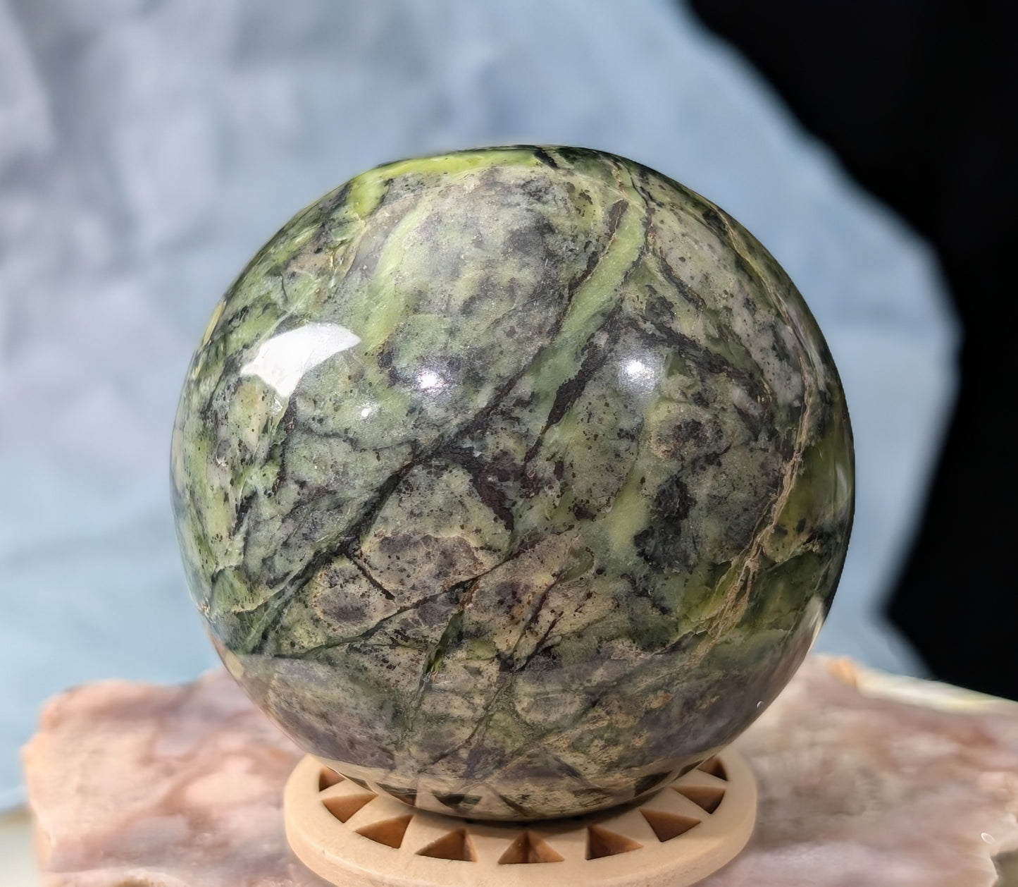 Green Serpentine Sphere