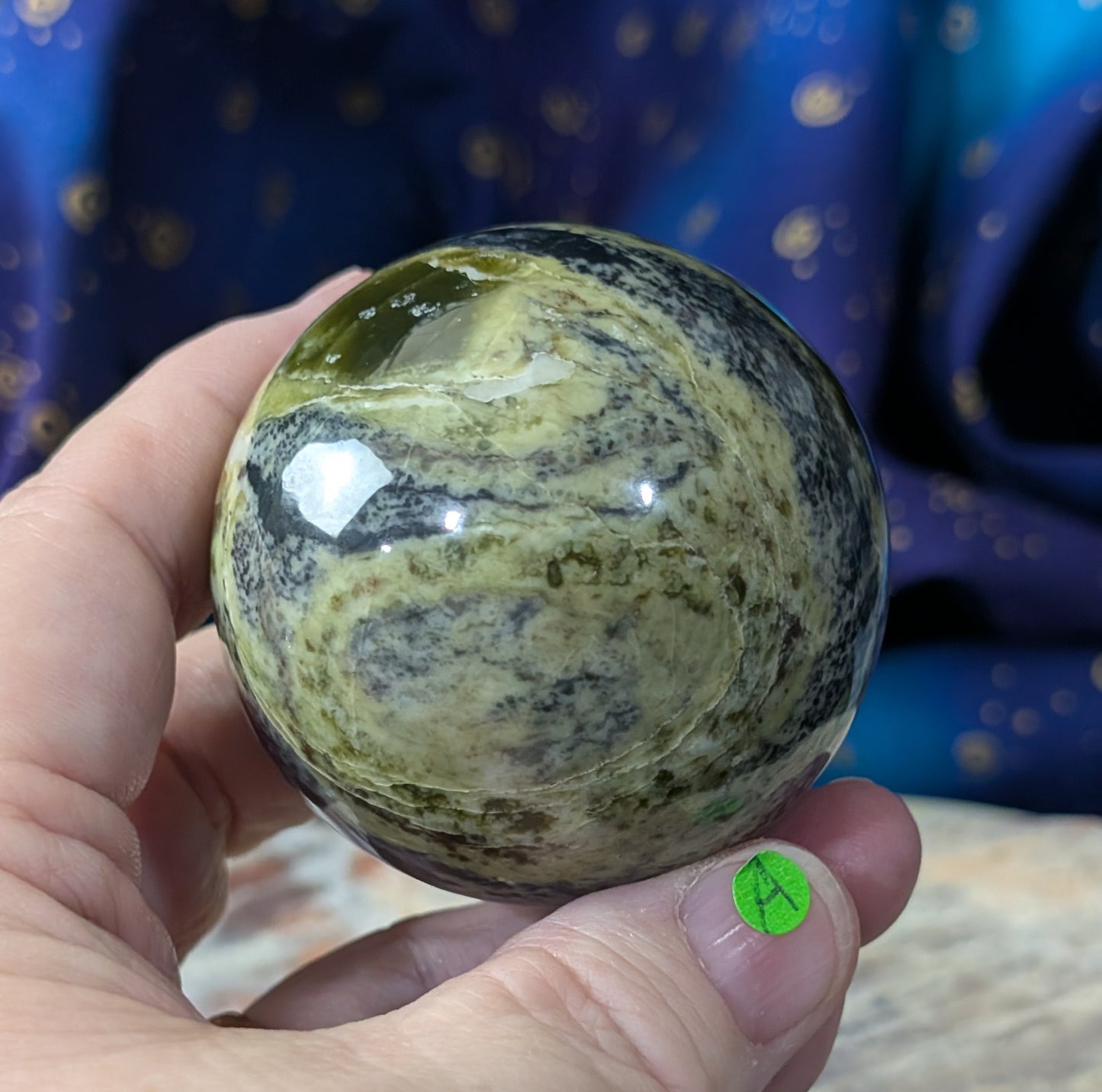 Green Serpentine Sphere