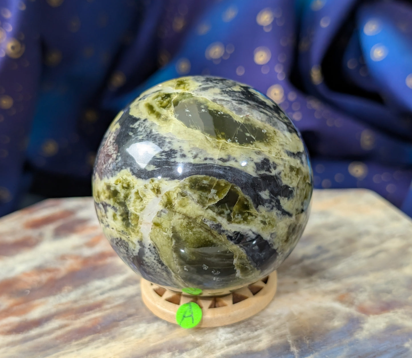 Green Serpentine Sphere