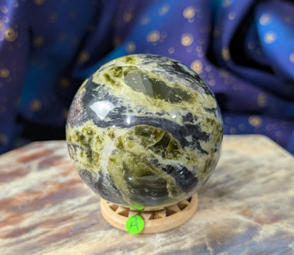 Green Serpentine Sphere
