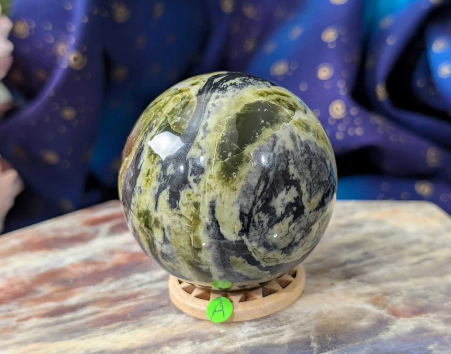 Green Serpentine Sphere
