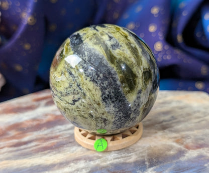 Green Serpentine Sphere