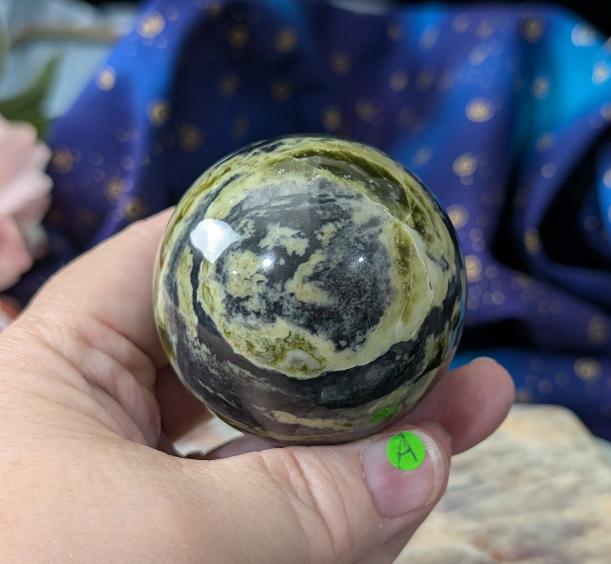 Green Serpentine Sphere