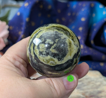 Green Serpentine Sphere