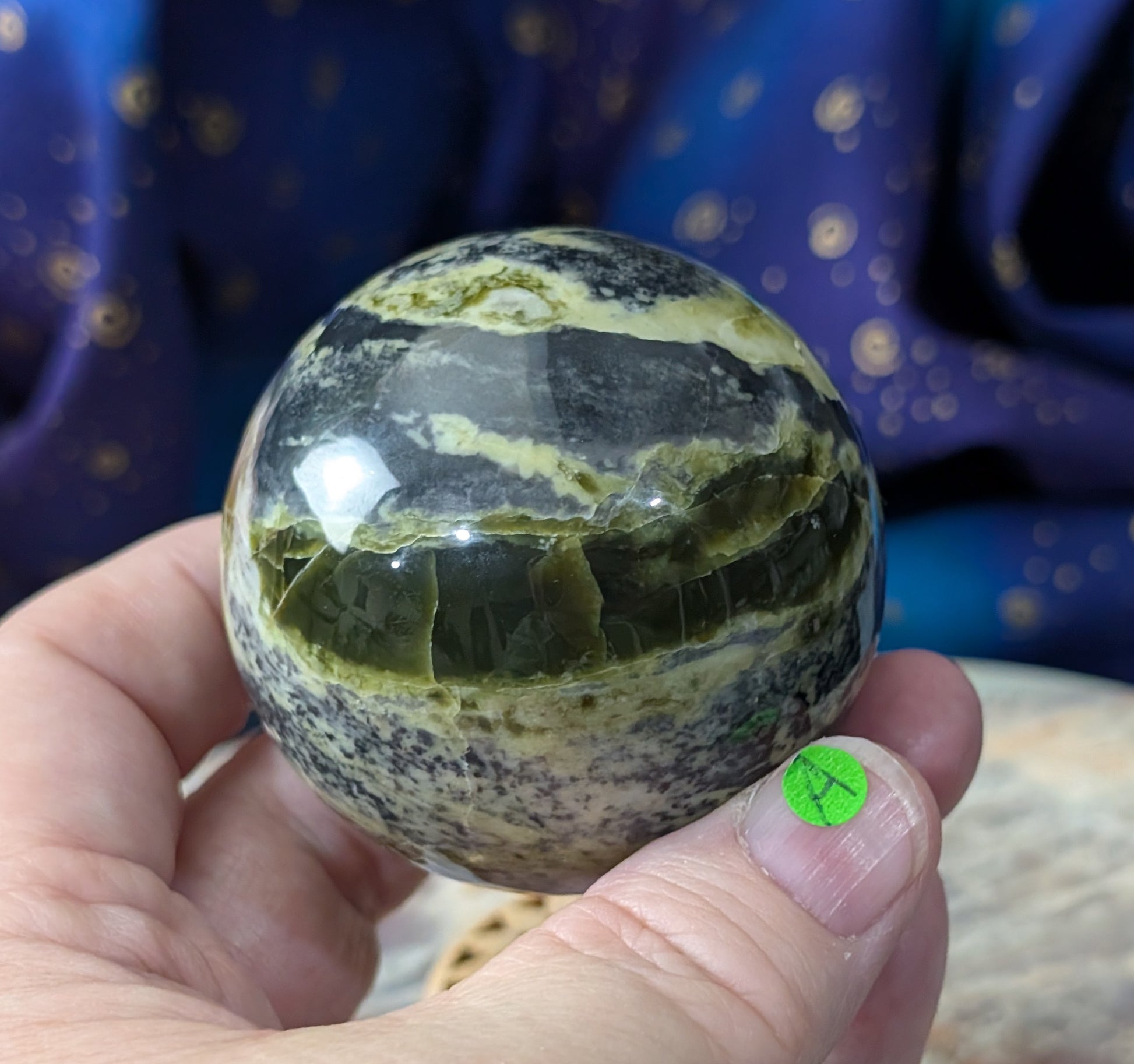 Green Serpentine Sphere