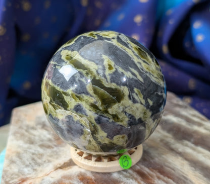 Green Serpentine Sphere