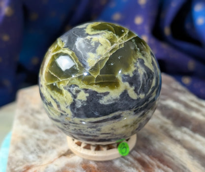 Green Serpentine Sphere