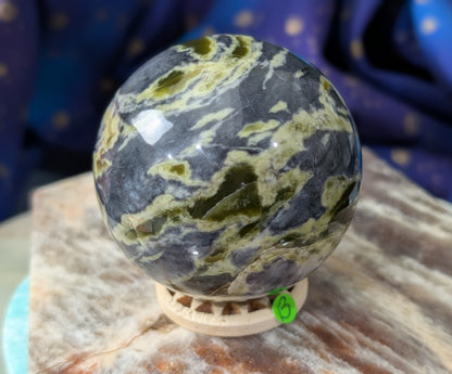 Green Serpentine Sphere
