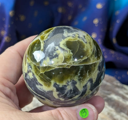 Green Serpentine Sphere