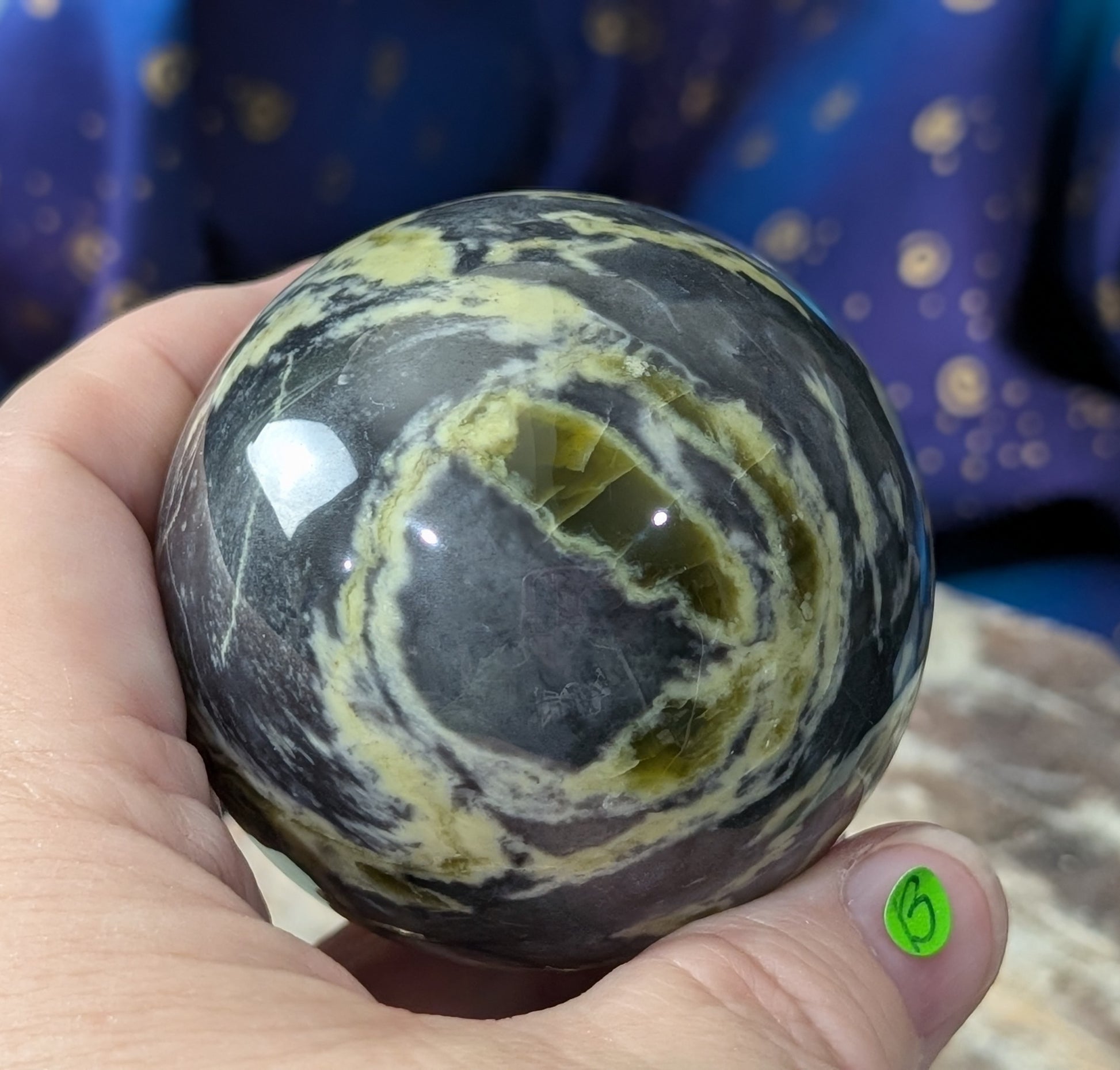 Green Serpentine Sphere