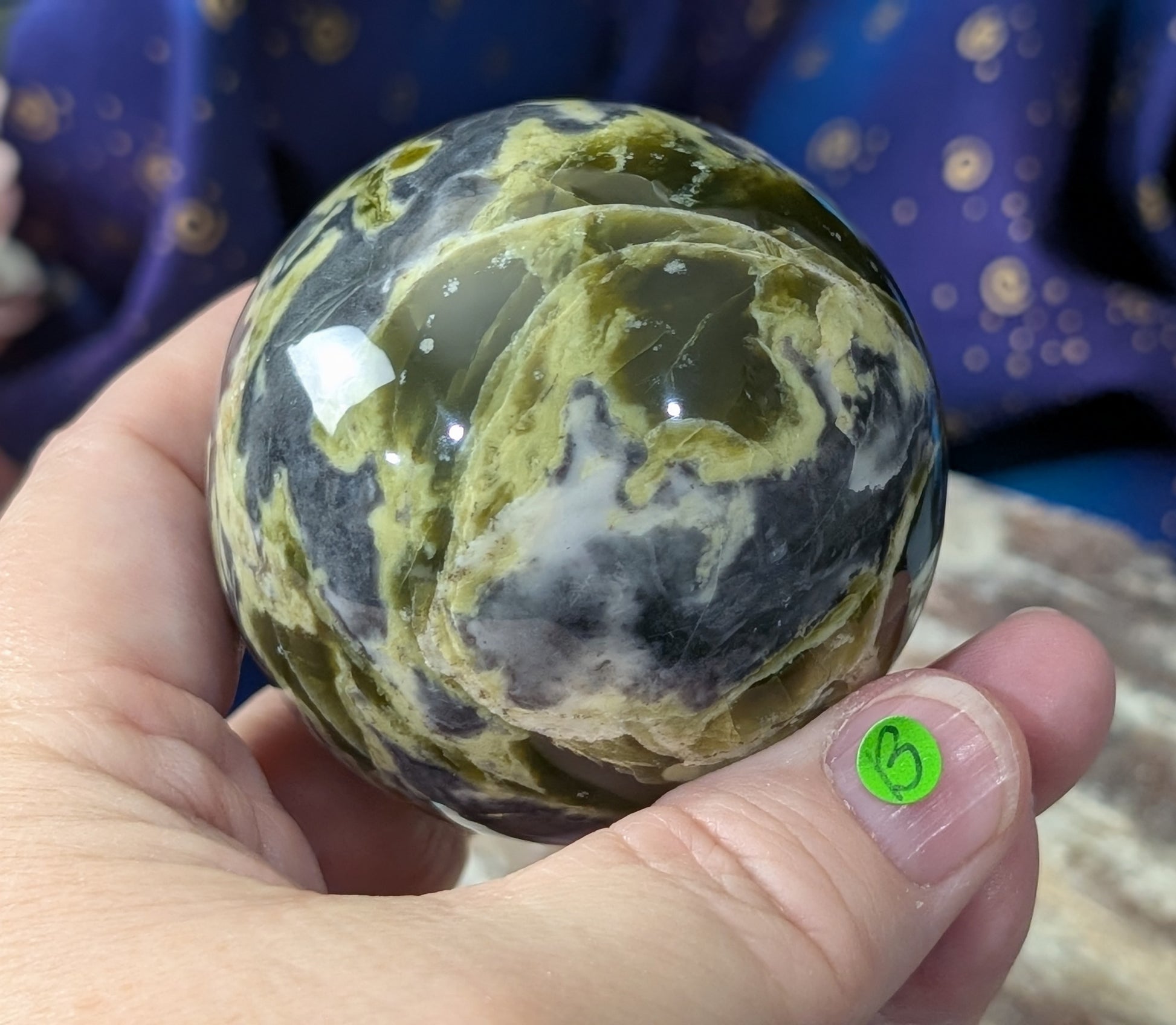 Green Serpentine Sphere