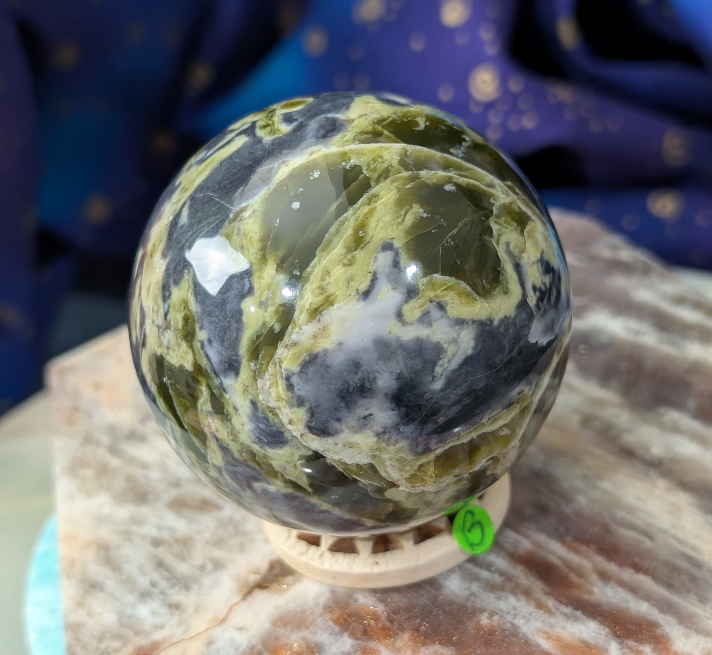 Green Serpentine Sphere