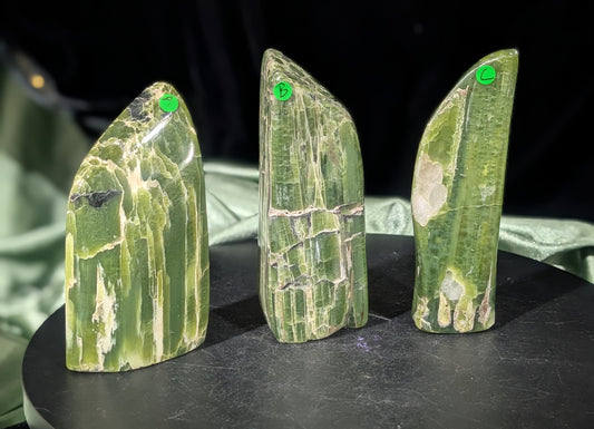 Green Tremolite Freeforms
