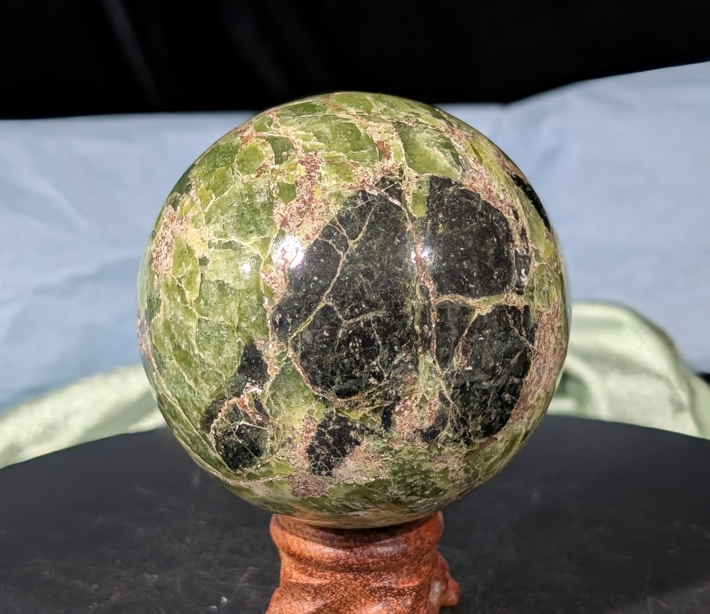 Green Tremolite Sphere