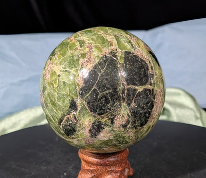 Green Tremolite Sphere