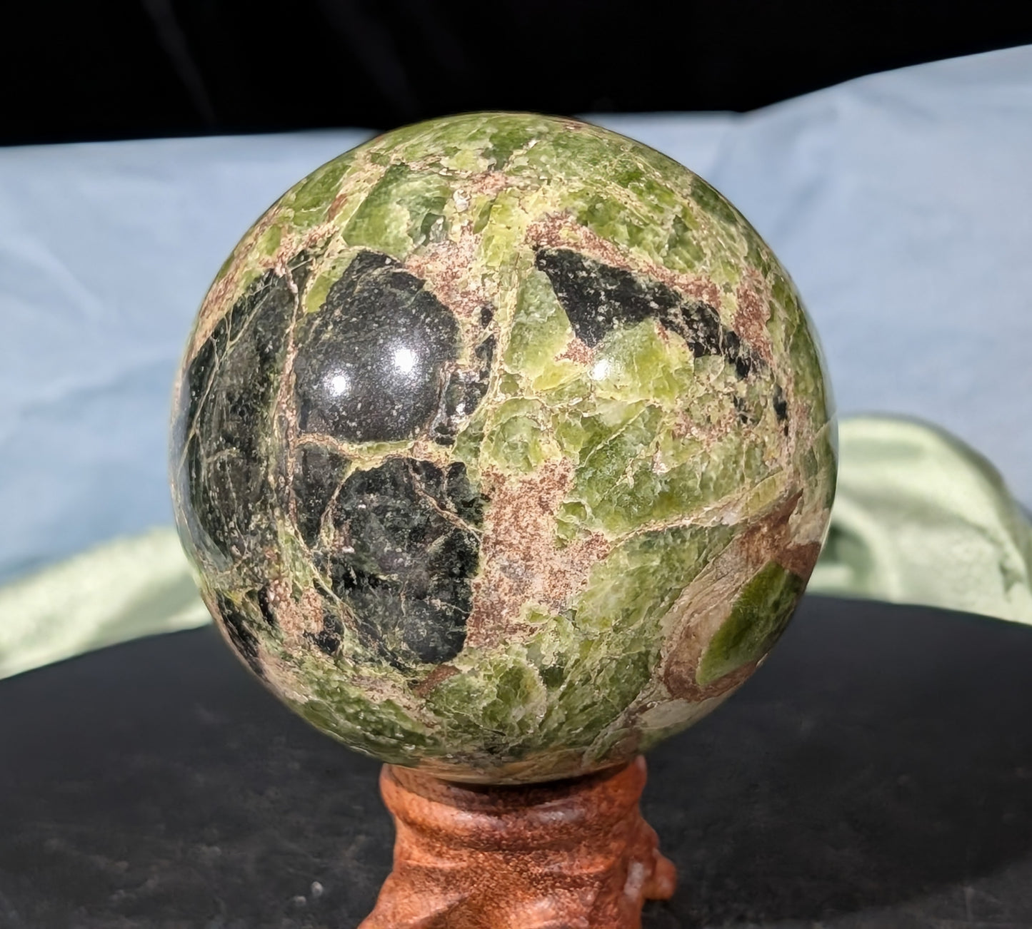 Green Tremolite Sphere