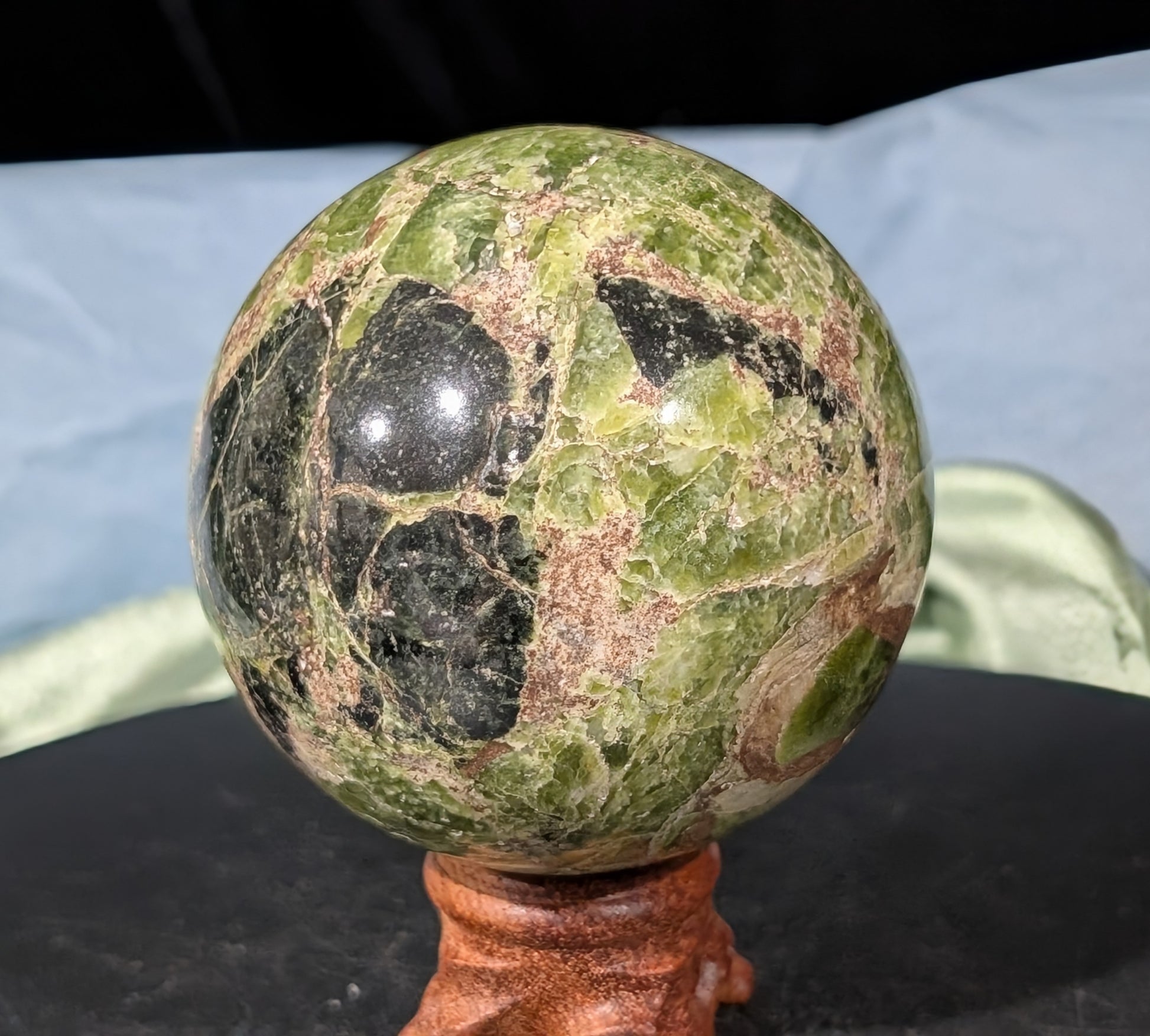Green Tremolite Sphere