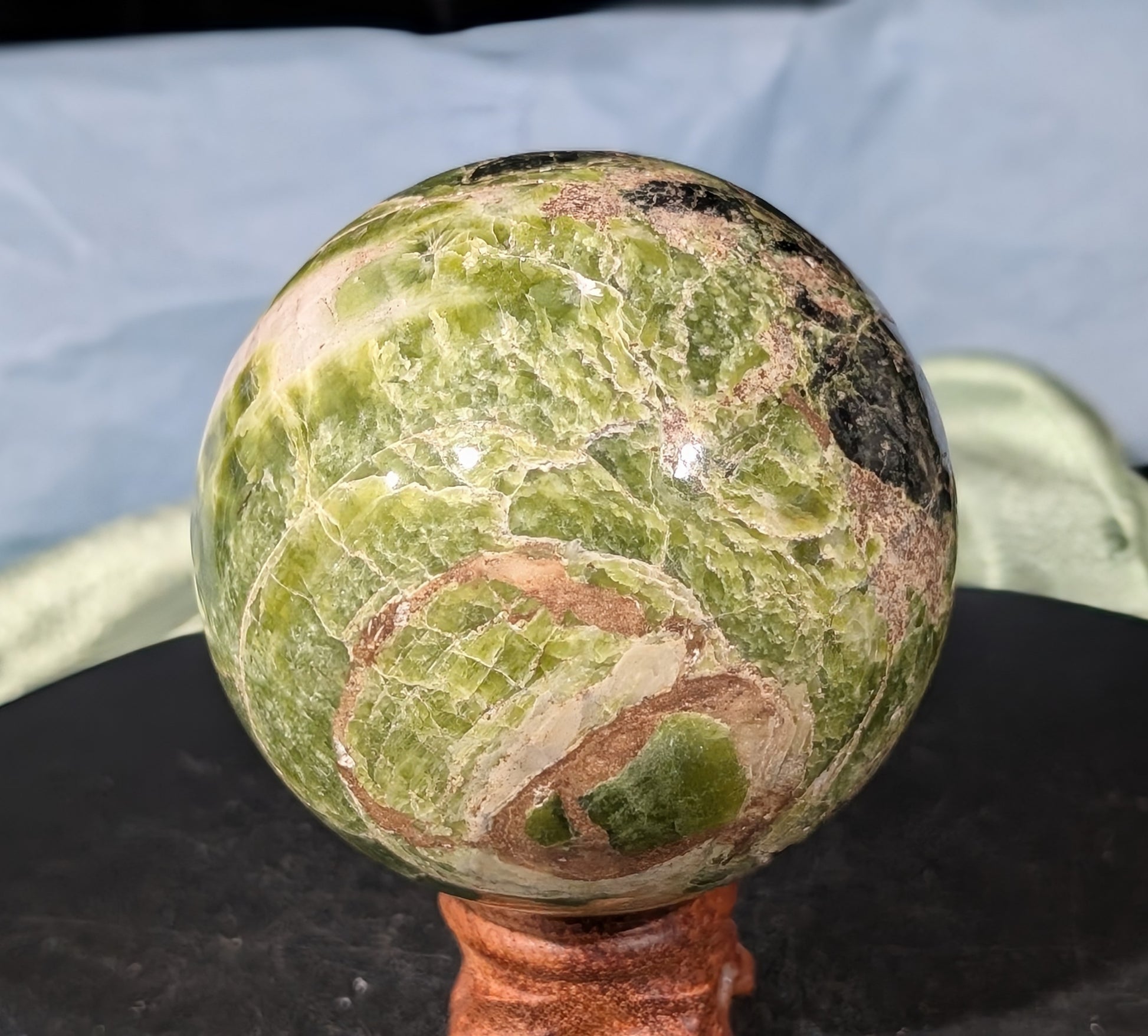 Green Tremolite Sphere