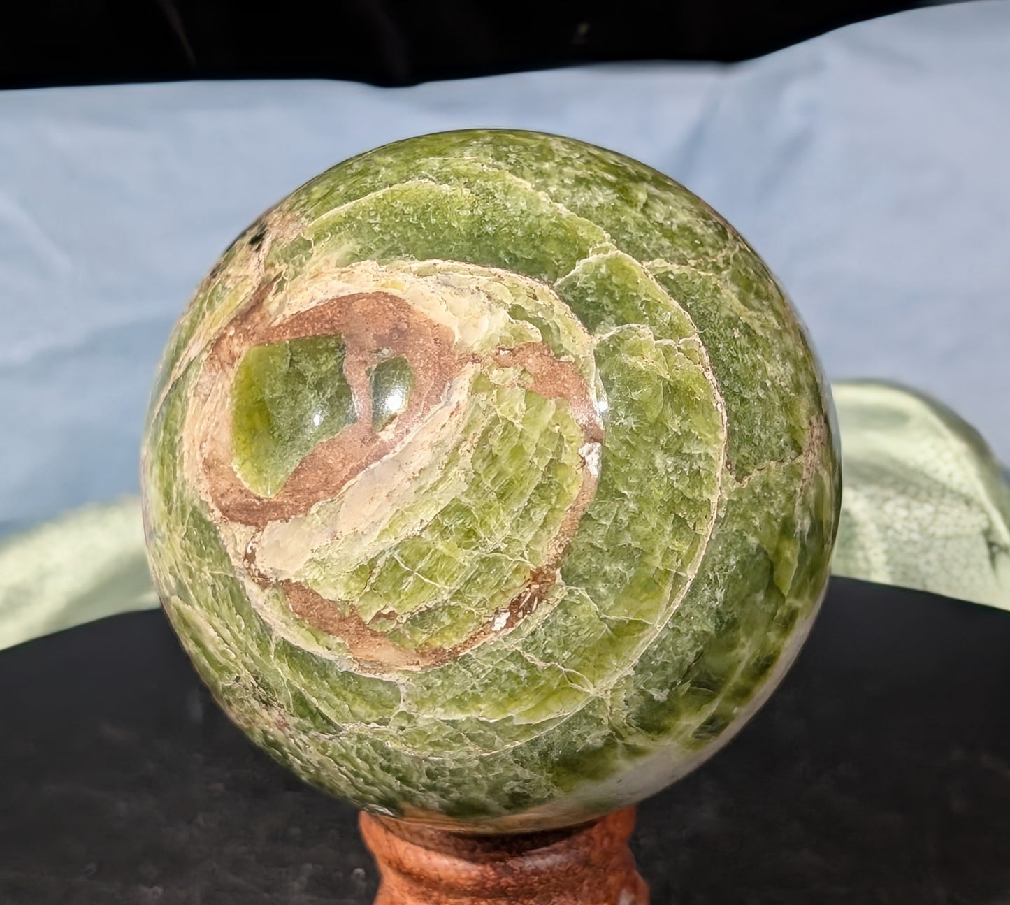 Green Tremolite Sphere
