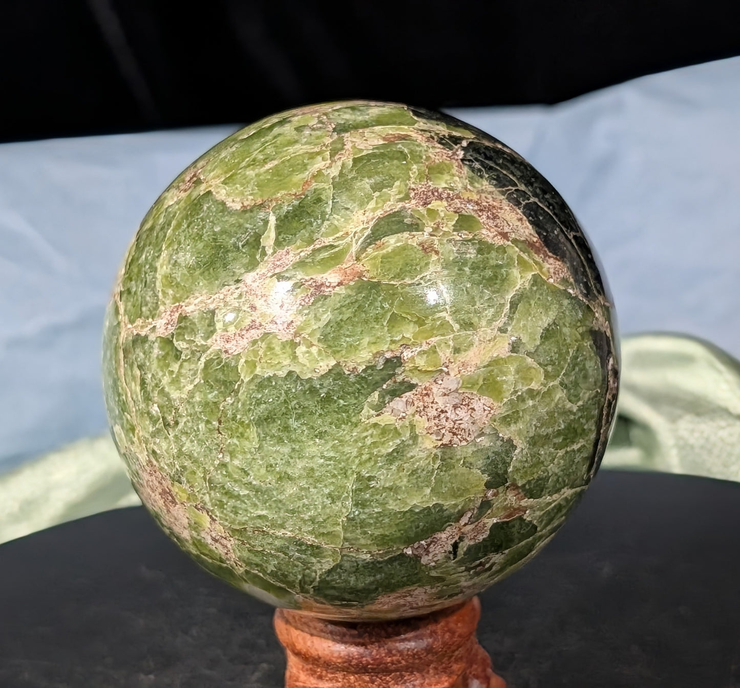 Green Tremolite Sphere